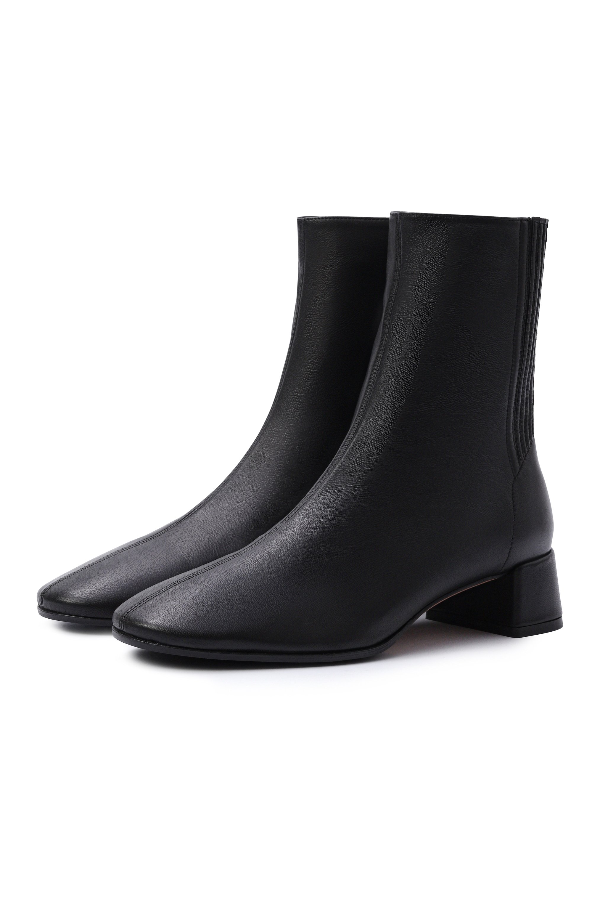 Кожаные ботильоны AQUAZZURA черного цвета по цене 105000 руб., арт. TSHMIDB2-NAP-000, фото 1 Кожаные ботильоны AQUAZZURA, арт. TSHMIDB2-NAP-000, фото 1