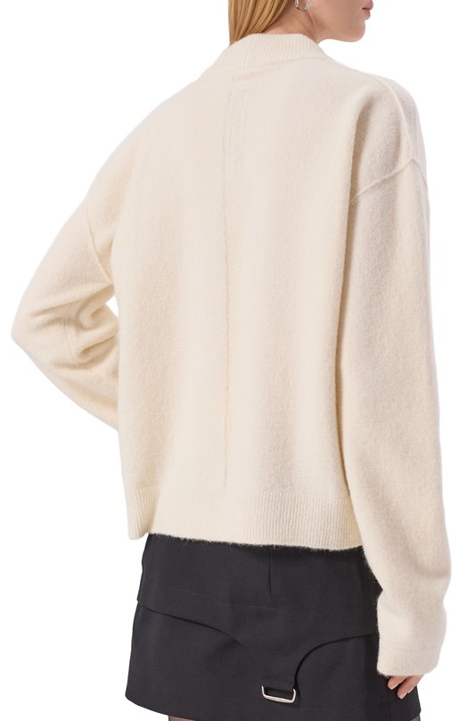 Шерстяной свитер Rick Owens RP02E4655/KWP Белый  RP02E4655/KWP Фото 4