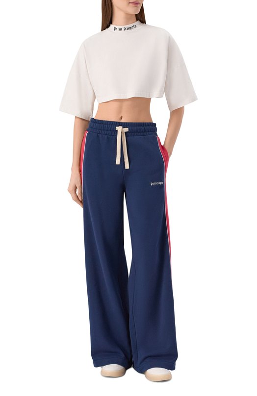 Хлопковая футболка Palm Angels PWAA054S26JER002 Белый  PWAA054S26JER002 Фото 2