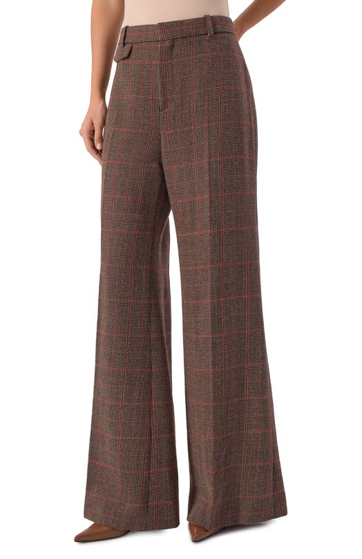 Шерстяные брюки Chloé CH25APA06097 Коричневый  CH25APA06097 Фото 3