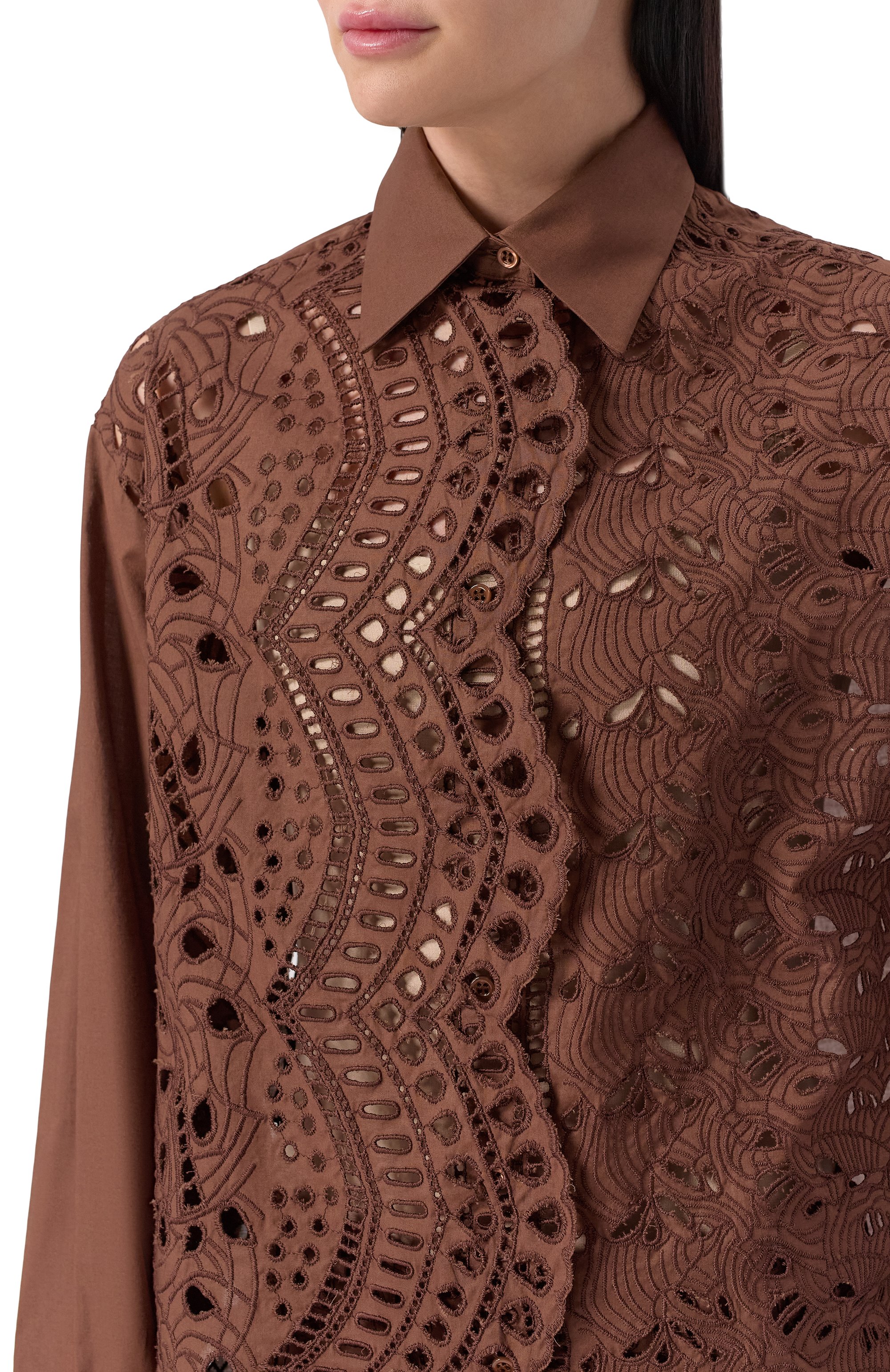 Хлопковая рубашка ERMANNO SCERVINO, арт. D464K613RXT, фото 5