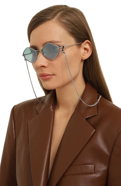 Цепочка для очков CAROLINE ABRAM, арт. CHAINETTE TRI0 METALL TRIPLE SILVER, фото 2