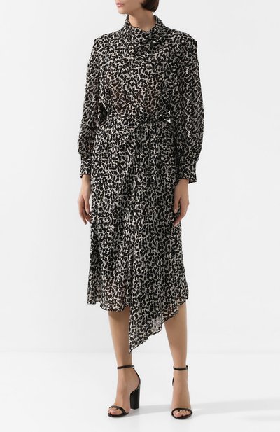 Платье из вискозы ISABEL MARANT черно-белого цвета по цене 140500 руб., арт. R01580-19H032I/JULINEA, фото 3 Платье из вискозы ISABEL MARANT, арт. R01580-19H032I/JULINEA, фото 3