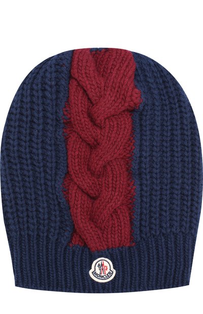 Шерстяная шапка фактурной вязки MONCLER ENFANT, арт. C2-954-00119-05-04S0A, фото 1