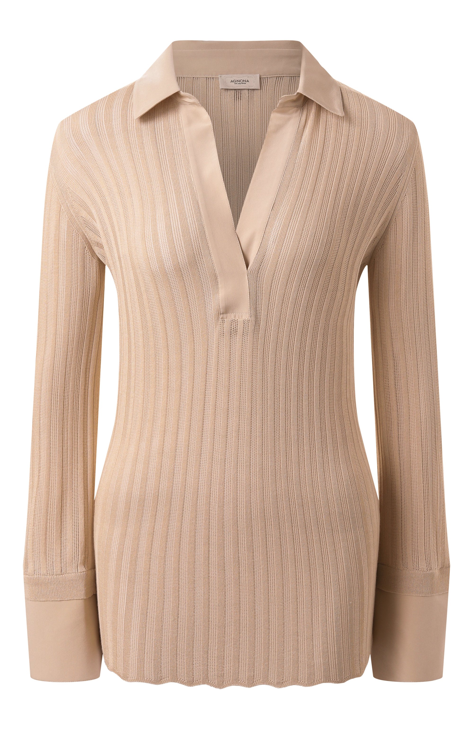 Шелковое поло AGNONA, арт. KD09018/8S180M, фото 1