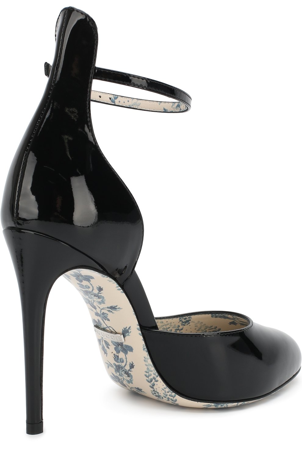 Лаковые туфли с ремешком на шпильке GUCCI, арт. 512447/BNC00, фото 4