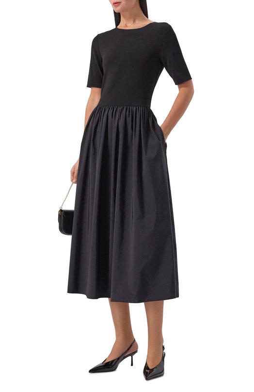 Платье из вискозы Emporio Armani EW003528/AF16066 Чёрный  EW003528/AF16066 Фото 2