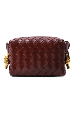 Женская сумка loop mini BOTTEGA VENETA темно-бордового цвета, арт. 736125/V2GV1 | Фото 1 (Драгоценные камни: Проставлено; Размер: mini; Материал сплава: Проставлено; Ремень/цепочка: На ремешке; Материал: Натуральная кожа)