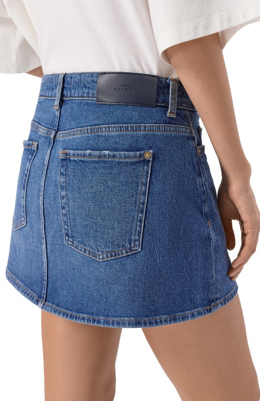 Джинсовая юбка Milly 7 For All Mankind 7UJ70C65/MILLY SKIRT Синий  7UJ70C65/MILLY SKIRT Фото 5