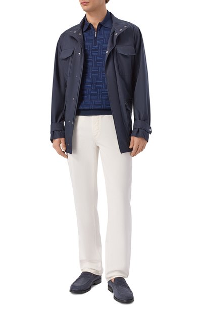 Мужская поло из шелка и хлопка ZILLI, арт. KZP002M0145VMPA00