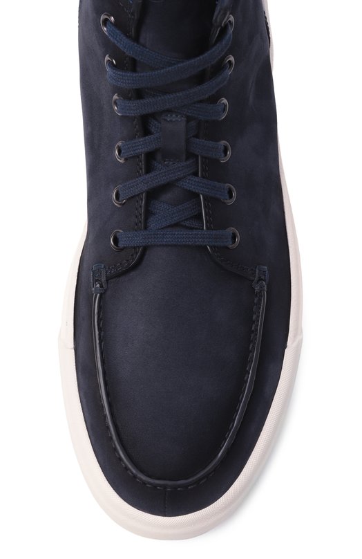 Кеды Gloria из нубука Santoni MBGG22098PNNTFTX Синий  MBGG22098PNNTFTX Фото 6