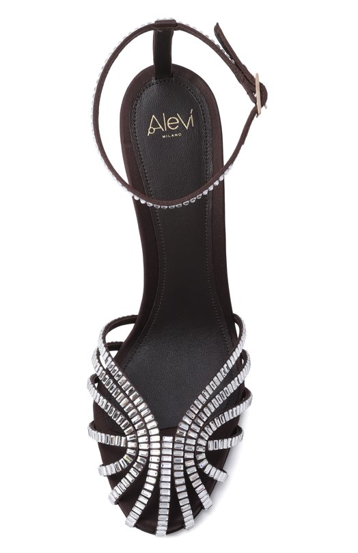 Атласные босоножки Penelope 110 Alevi Milano L26SC015.U.0222X09/SATIN Серебряный  L26SC015.U.0222X09/SATIN Фото 6