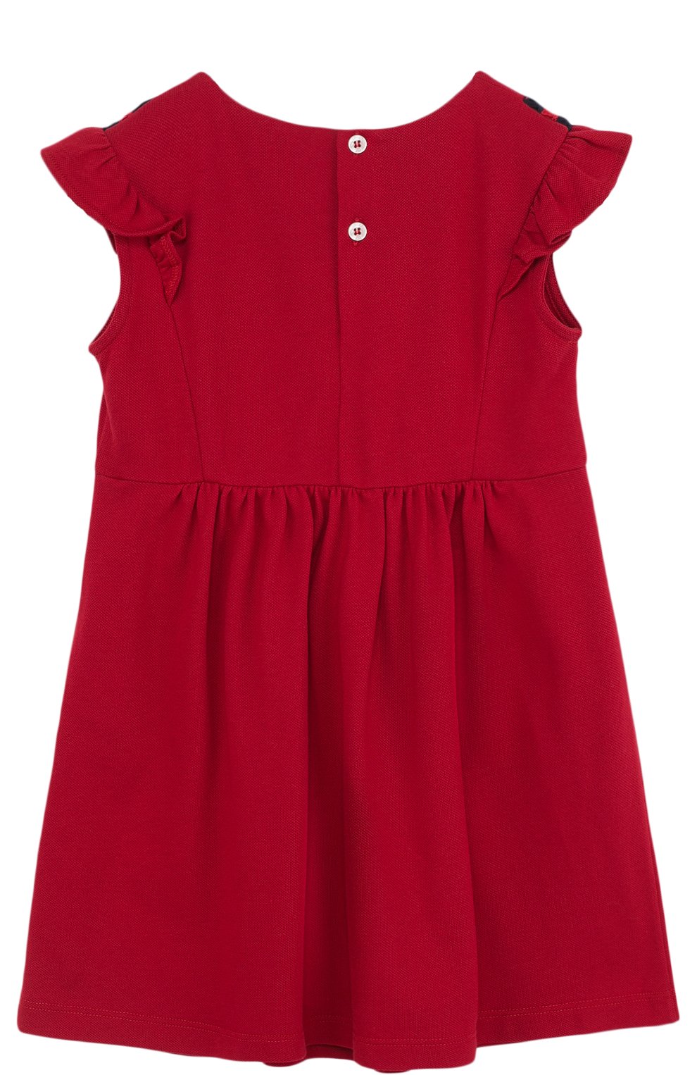 Хлопковое платье с бантом и контрастной отделкой GUCCI, арт. 503462/X9N98, фото 2