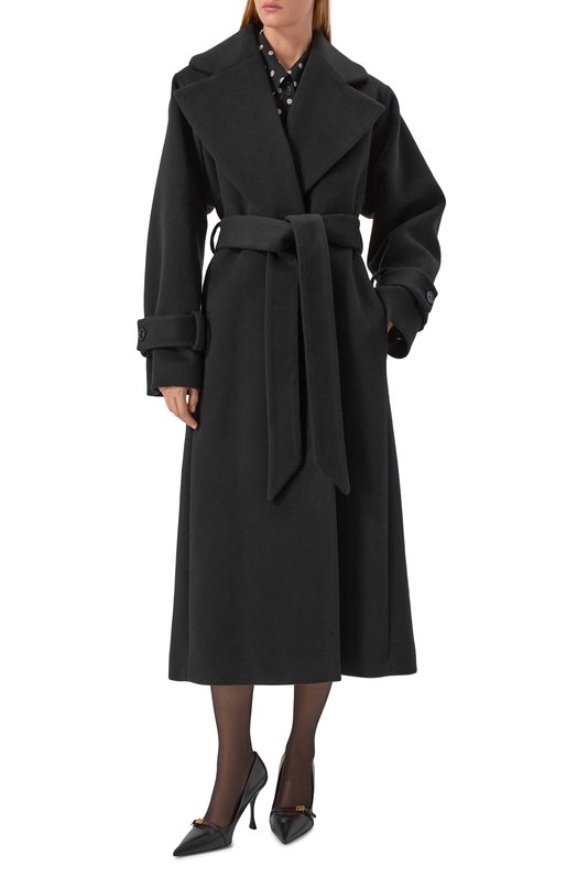 Шерстяное пальто Nina Ricci 25ACMA001/WV0325 Чёрный  25ACMA001/WV0325 Фото 3