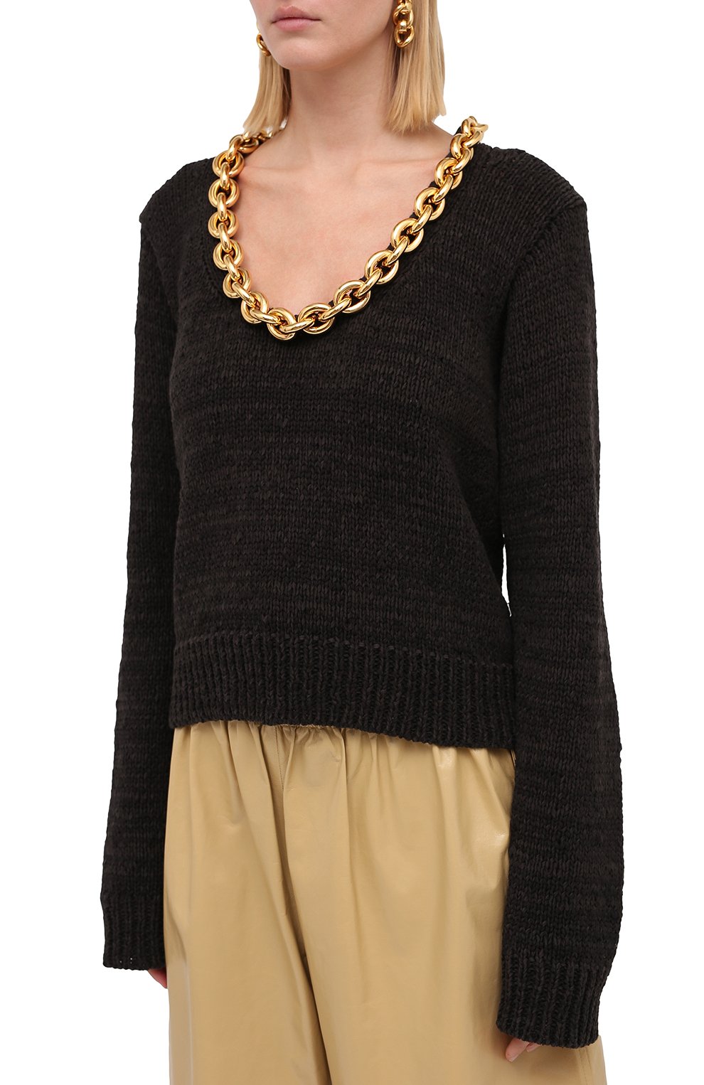 Хлопковый свитер BOTTEGA VENETA, арт. 628711/VKWB0, фото 4