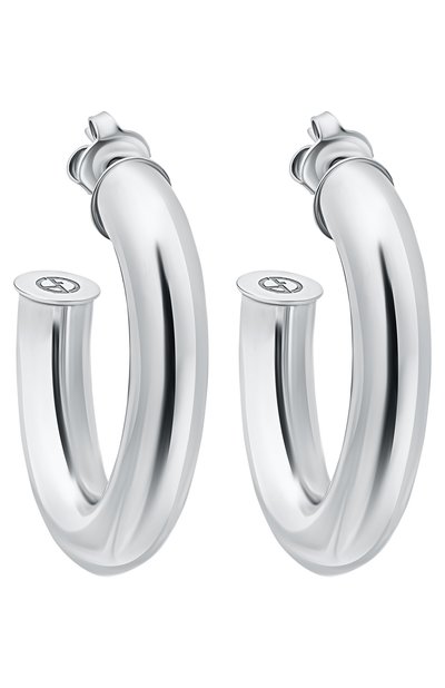 Серьги GIORGIO ARMANI серебряного цвета по цене 61550 руб., арт. 61L601 4F961, фото 3 Серьги GIORGIO ARMANI, арт. 61L601 4F961, фото 3