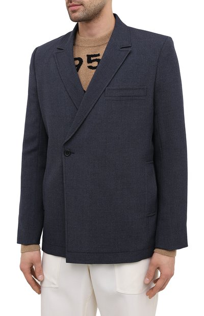 Пиджак из шерсти и вискозы JACQUEMUS синего цвета по цене 81800 руб., арт. 206JA01/120390, фото 3 Пиджак из шерсти и вискозы JACQUEMUS, арт. 206JA01/120390, фото 3