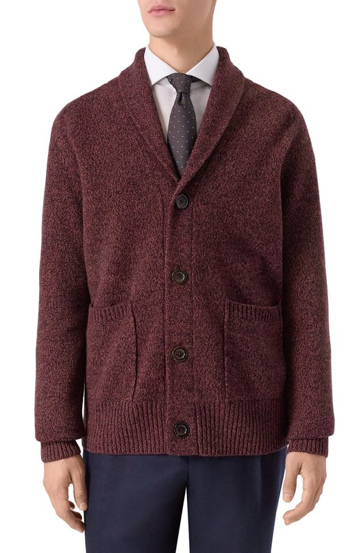 Шерстяной кардиган Andrea Campagna M5625-6452T Коричневый  M5625-6452T Фото 3