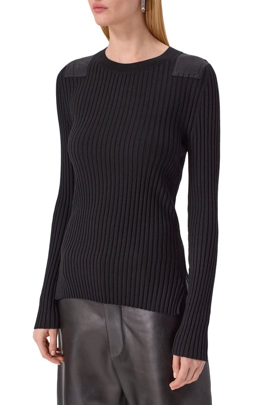 Шерстяной пуловер Helmut Lang P01HW701 Чёрный  P01HW701 Фото 3