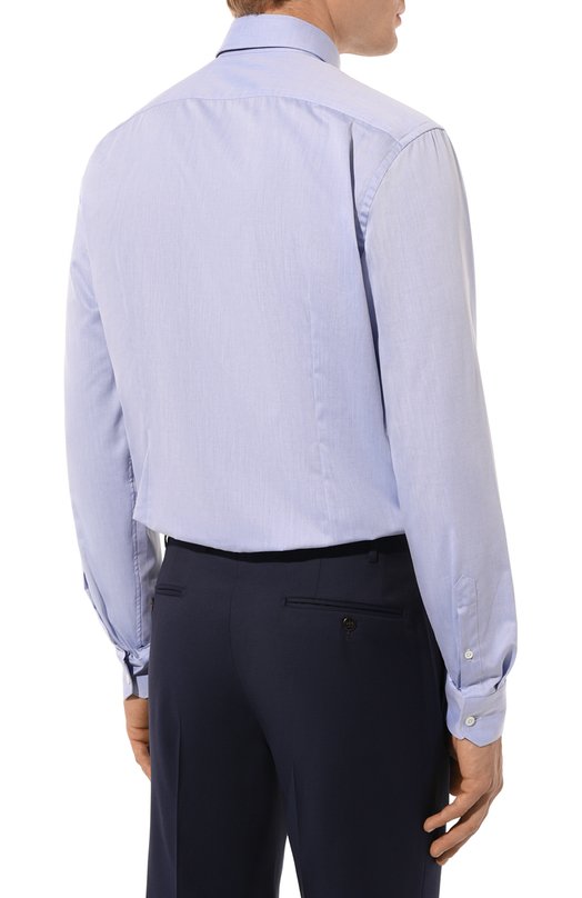 Хлопковая сорочка Corneliani 94P010-9411409 Синий  94P010-9411409 Фото 5