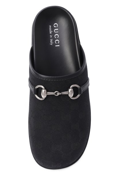 Текстильные сабо GUCCI черного цвета по цене 94150 руб., арт. 786486/FADF0, фото 5 Текстильные сабо GUCCI, арт. 786486/FADF0, фото 5