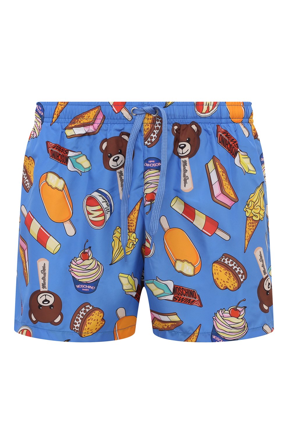 Плавки-шорты MOSCHINO синего цвета по цене 11050 руб., арт. A4237/9303, фото 1 Плавки-шорты MOSCHINO, арт. A4237/9303, фото 1