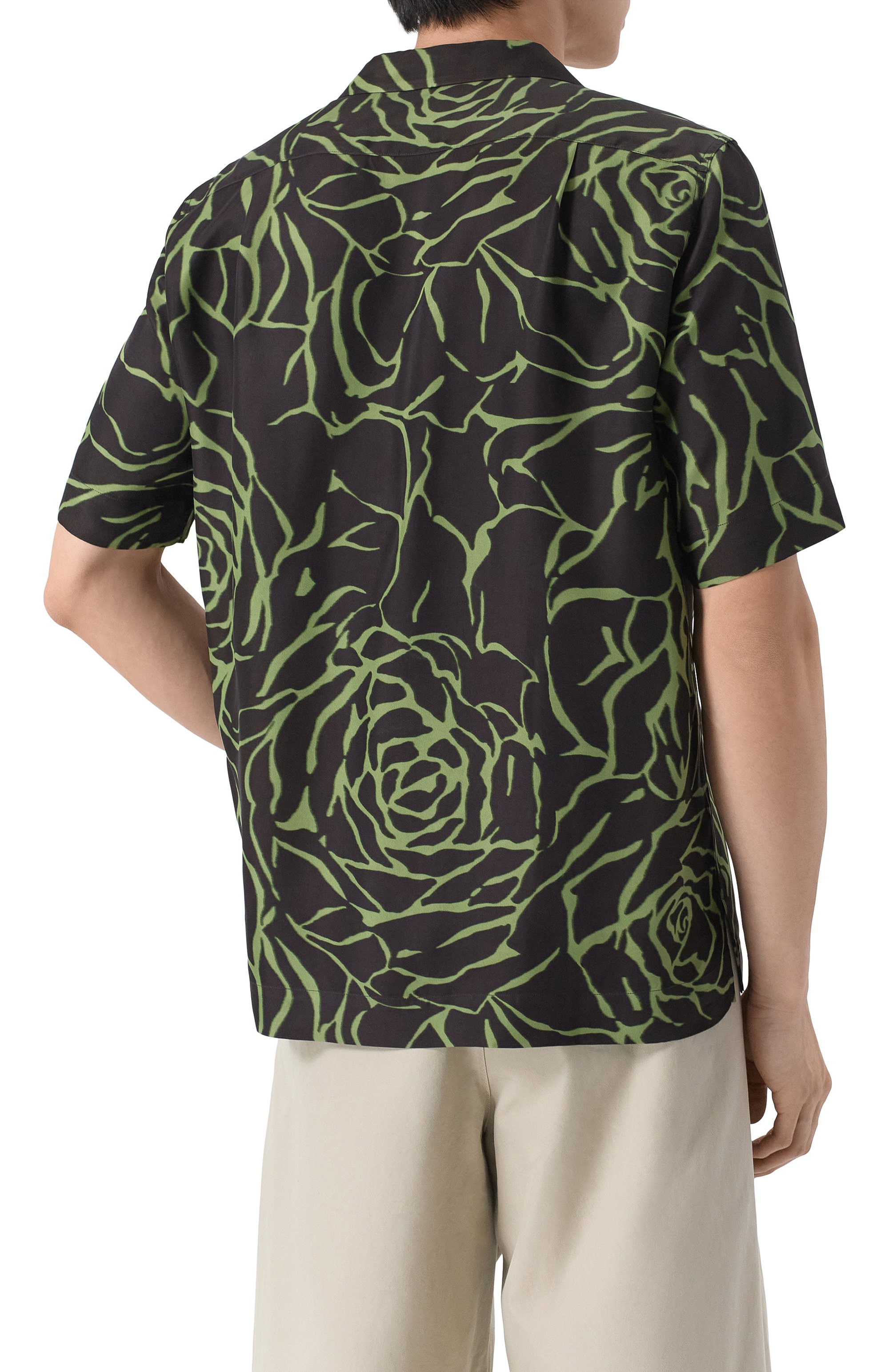 Рубашка из вискозы DRIES VAN NOTEN черного цвета по цене 94200 руб., арт. 020742/3244, фото 4 Рубашка из вискозы DRIES VAN NOTEN, арт. 020742/3244, фото 4