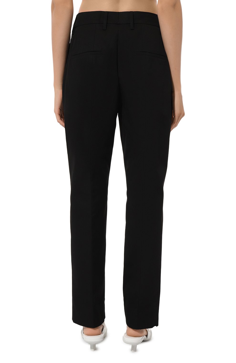 Хлопковые брюки PRADA черного цвета по цене 110000 руб., арт. P288D-1BMS-F0002-202, фото 4 Хлопковые брюки PRADA, арт. P288D-1BMS-F0002-202, фото 4