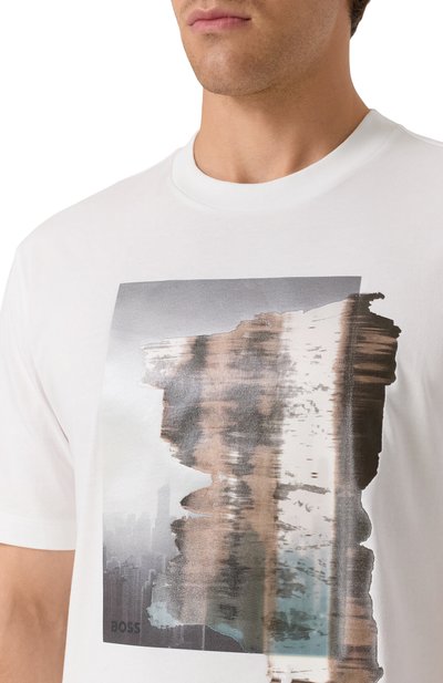 Хлопковая футболка BOSS, арт. 50543447, фото 5