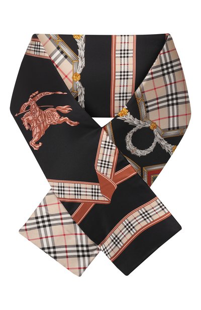 Шелковый шарф с принтом BURBERRY, арт. 4080028, фото 1