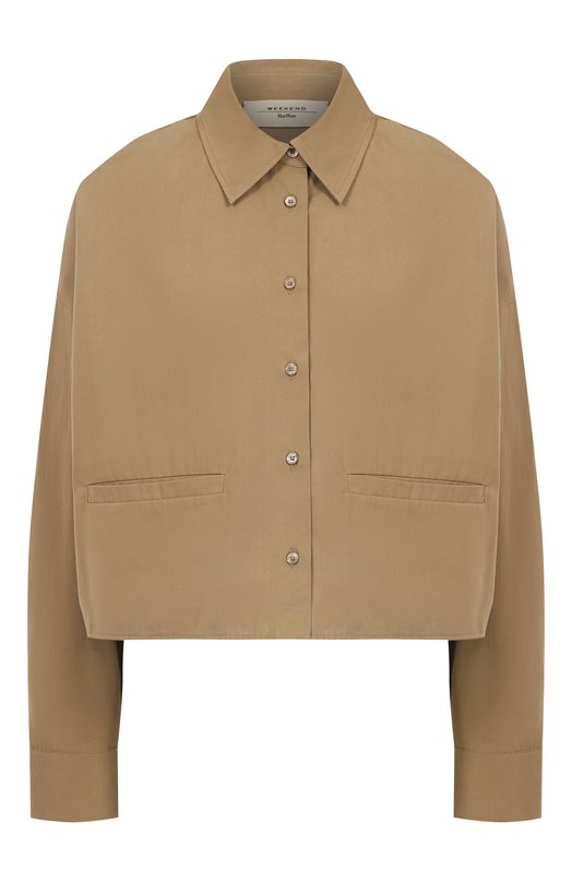 Хлопковая рубашка Weekend Max Mara SVAG0 Бежевый SVAG0