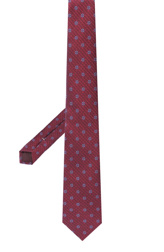 Шелковый галстук Canali 18/HJ04490 Красный  18/HJ04490 Фото 3