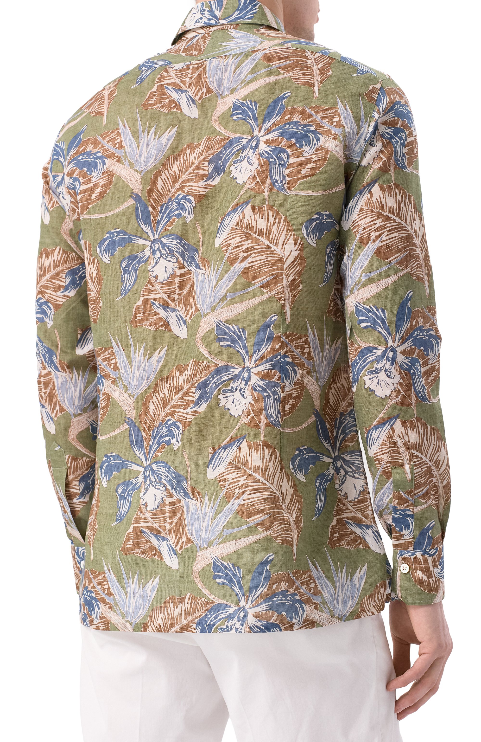 Рубашка из хлопка и льна KITON, арт. UMCNERH0928303, фото 4