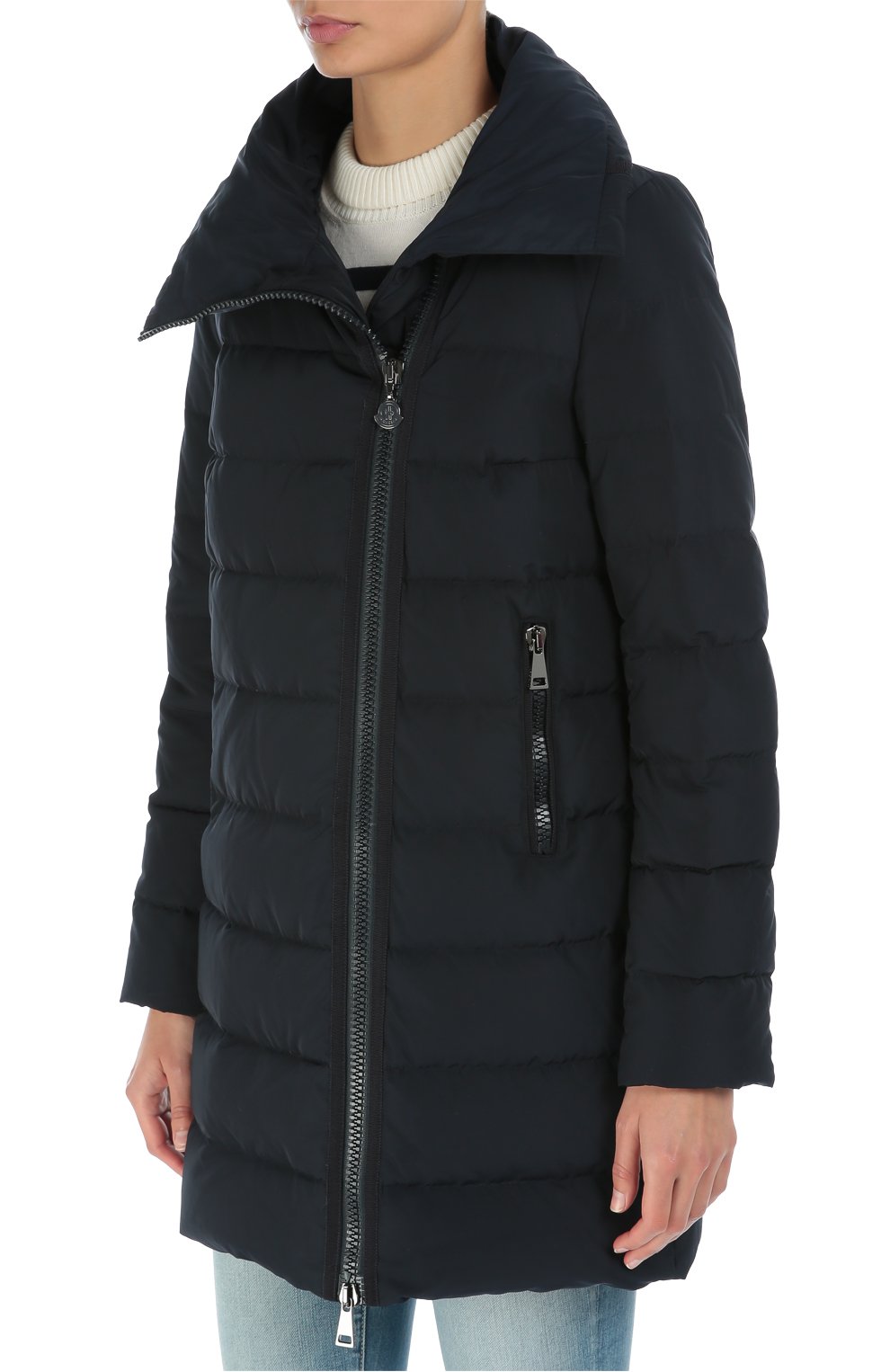 Стеганый пуховик с высоким воротником и косой молнией MONCLER, арт. B2-093-49379-00-54543, фото 3