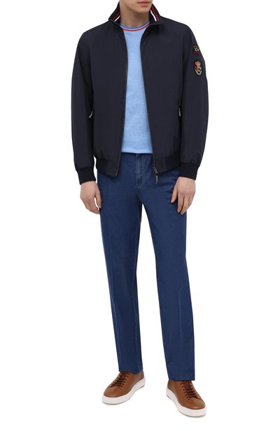 Кожаные кеды SANTONI, арт. MBCD21490BARETWHC50, фото 2