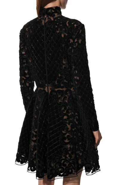 Бархатное платье с отделкой бисером ZUHAIR MURAD, арт. RD-FW17-031 DS, фото 4