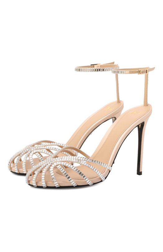 Текстильные босоножки Penelope 110 Alevi Milano L26SC015.U.0222X01/SATIN Серебряный L26SC015.U.0222X01/SATIN