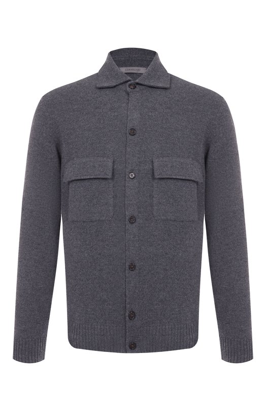 Кардиган из шерсти и кашемира Corneliani 26M577-2625112 Серый 26M577-2625112