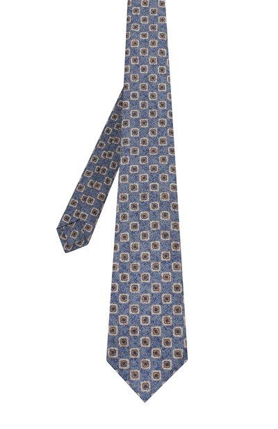 Галстук из смеси шерсти и шелка с узором KITON, арт. UCRVKLC02F38, фото 2
