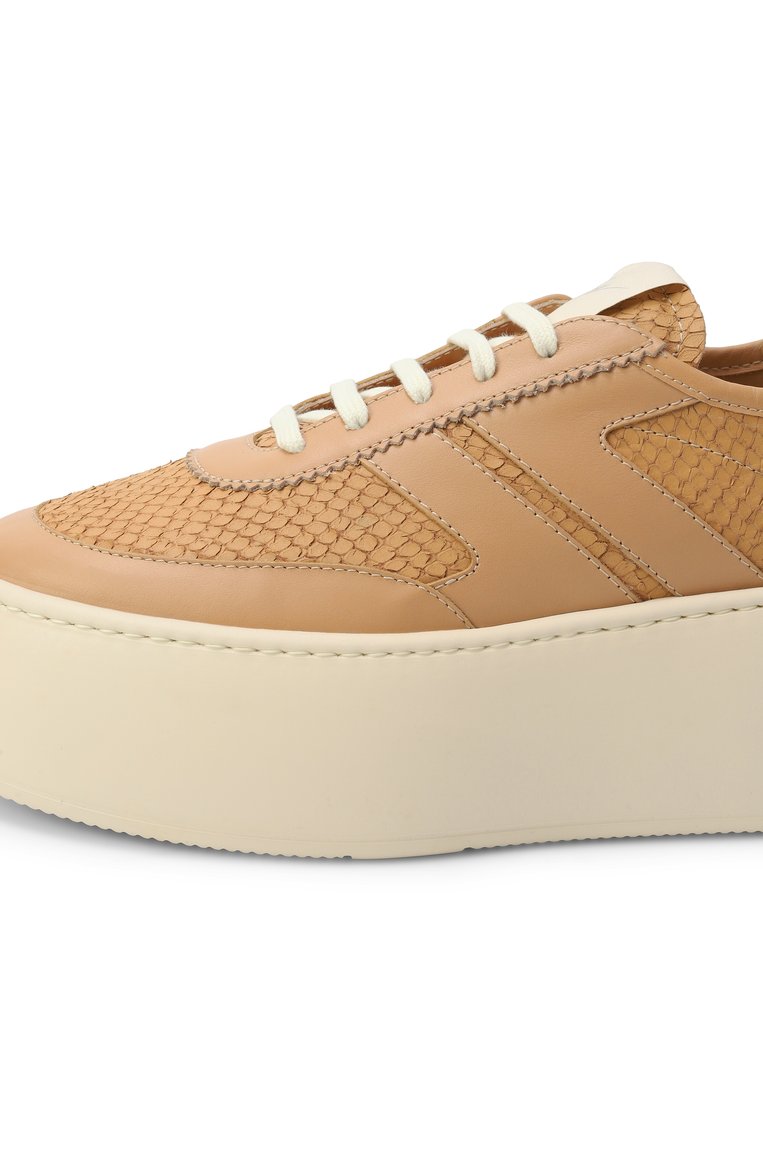 Женские кожаные кеды gz league maxi GIUSEPPE ZANOTTI DESIGN бежевого цвета, арт. RS50007 | Фото 7 (Материал внешний: Натуральная кожа; Материал внутренний: Натуральная кожа; Подошва: Платформа; Стили: Кэжуэл; Материал утеплителя: Бе�з утеплителя; Кросс-КТ: Низкие)