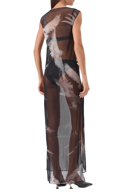Платье Ann Demeulemeester B0011972/FA657 Чёрно-белый  B0011972/FA657 Фото 4