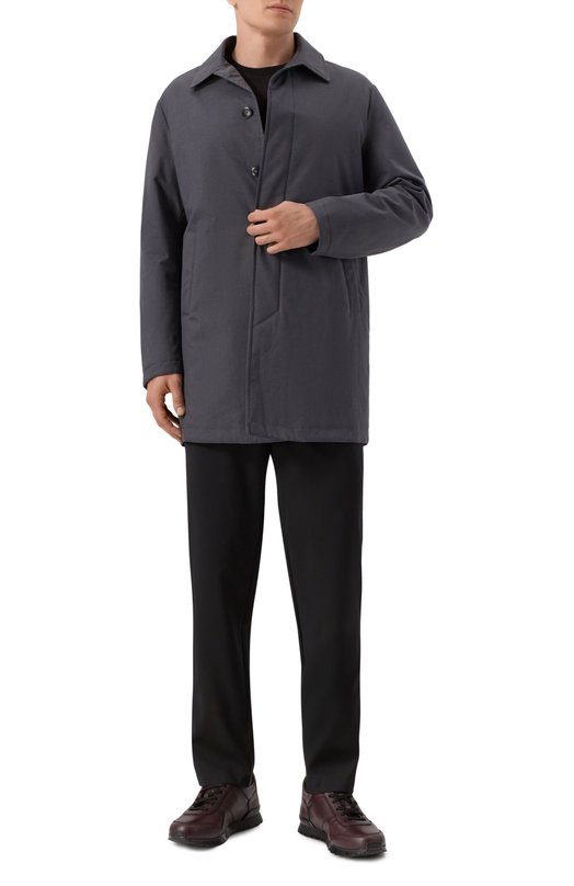 Кожаные кроссовки Kiton USSA114N0012609 Бордовый  USSA114N0012609 Фото 2