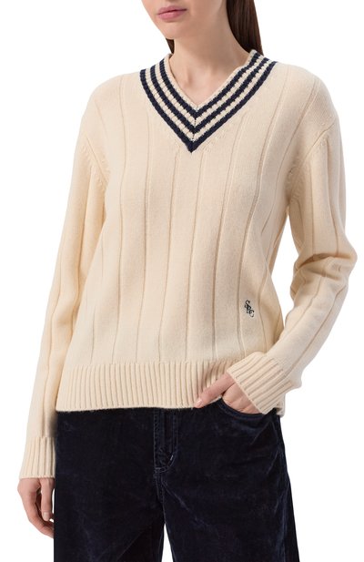 Пуловер из кашемира и шерсти SPORTY AND RICH, арт. WS07961302WH63, фото 3