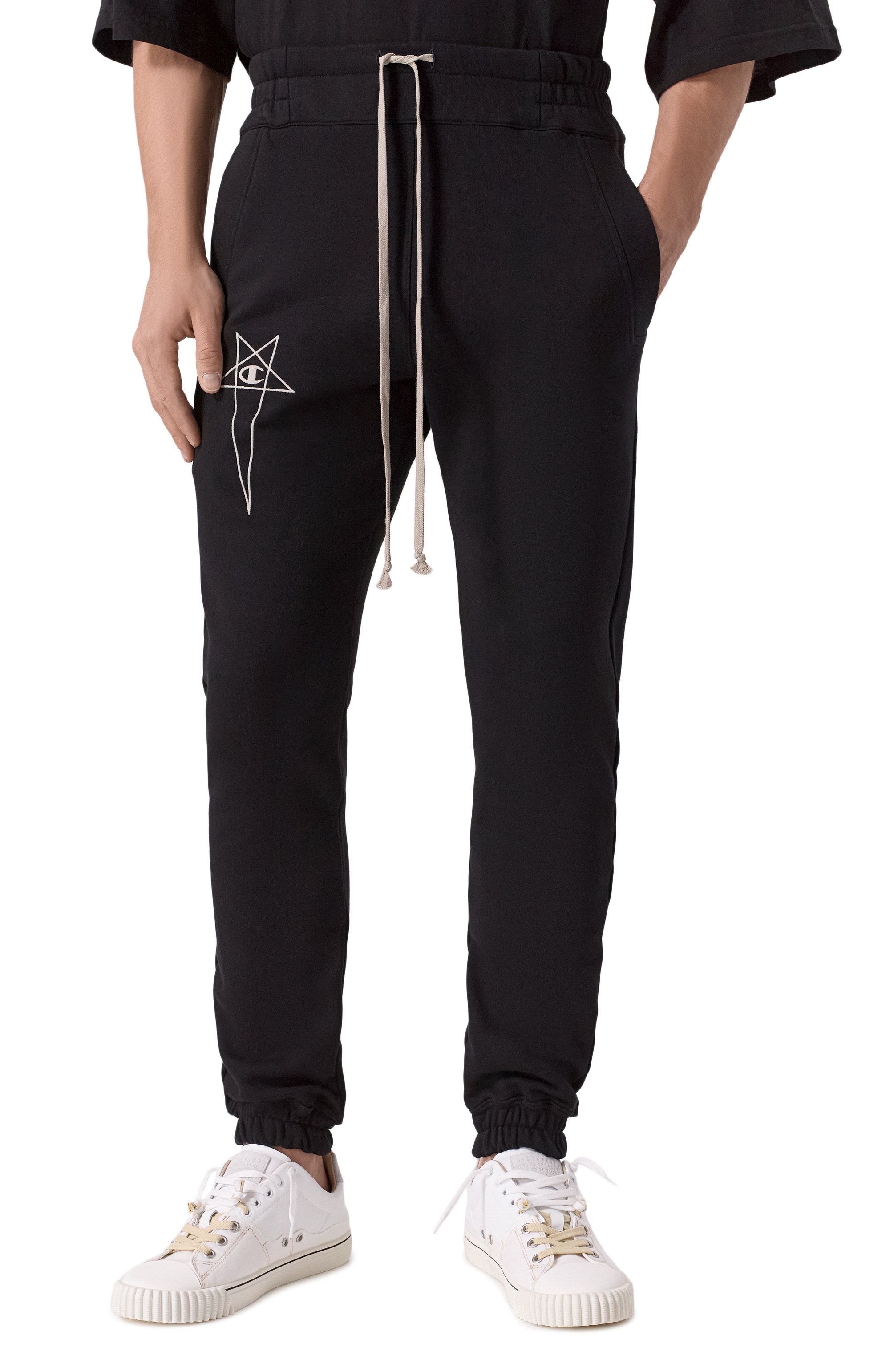 Хлопковые джог�геры rick owens x champion RICK OWENS, арт. CM01E1685/CHFE, фото 3