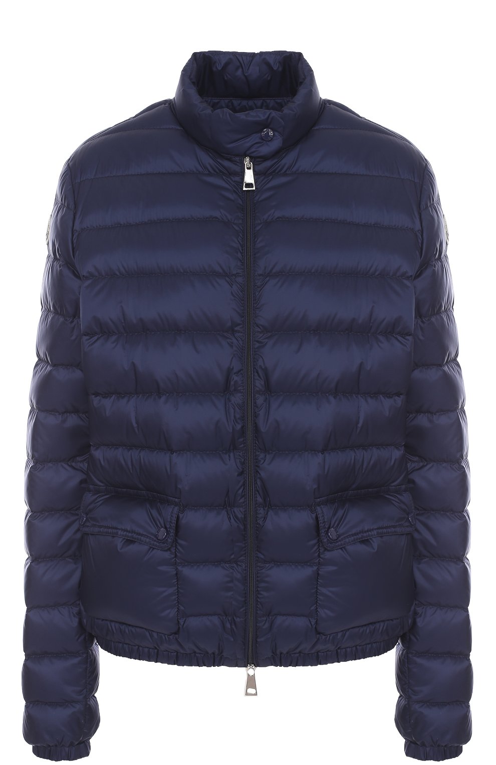 Стеганый пуховик с воротником-стойкой MONCLER синего цвета по цене 47100 руб., арт. C1-093-45379-99-53048, фото 1 Стеганый пуховик с воротником-стойкой MONCLER, арт. C1-093-45379-99-53048, фото 1