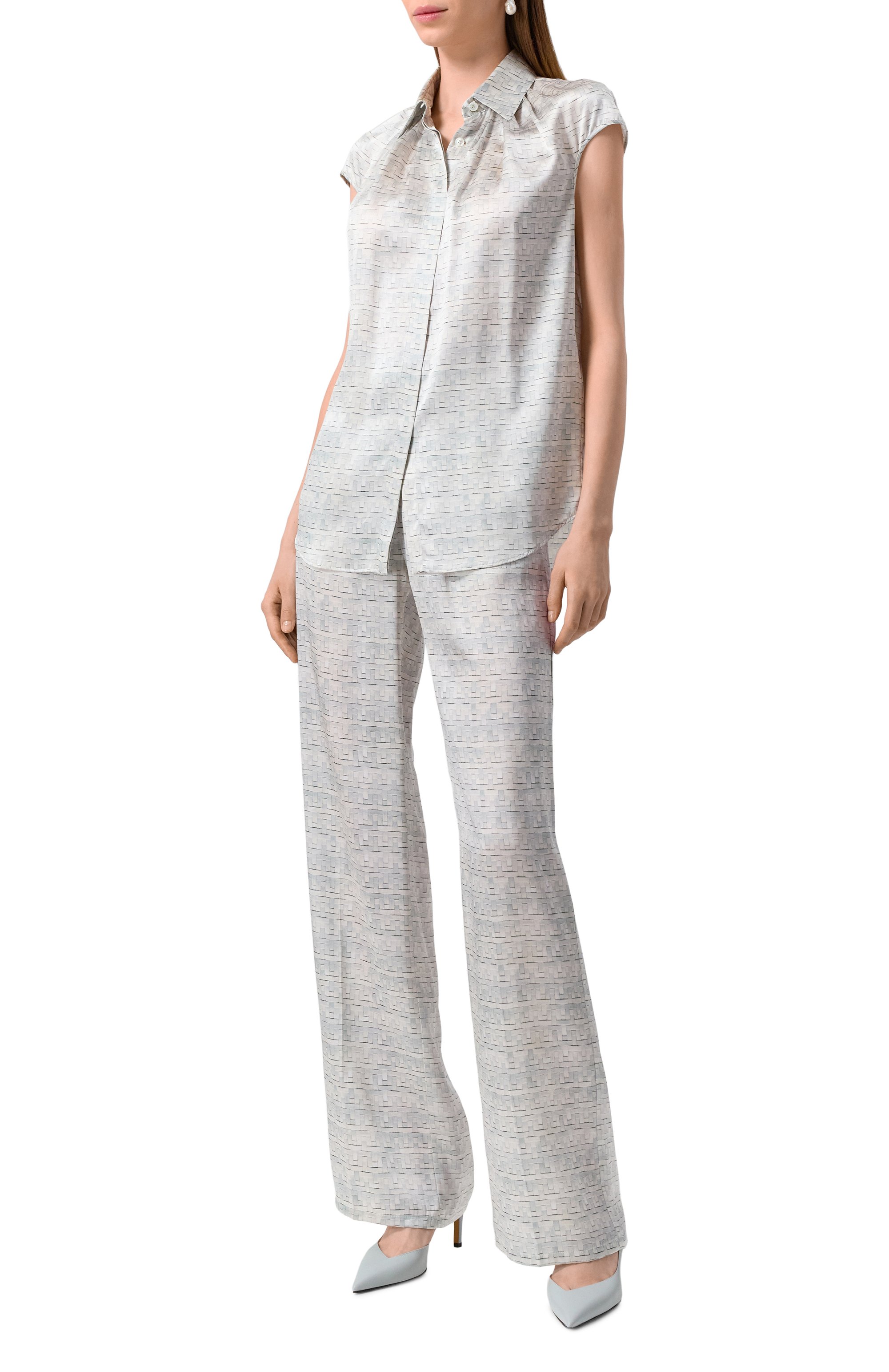 Атласная блузка KITON, арт. D51420K0926E01, фото 2