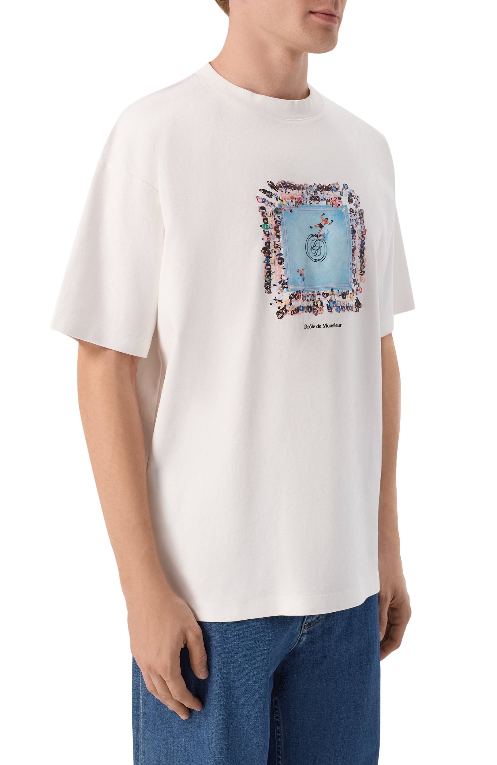 Хлопковая футболка DROLE DE MONSIEUR, арт. M-TS343-C0002-0W, фото 3