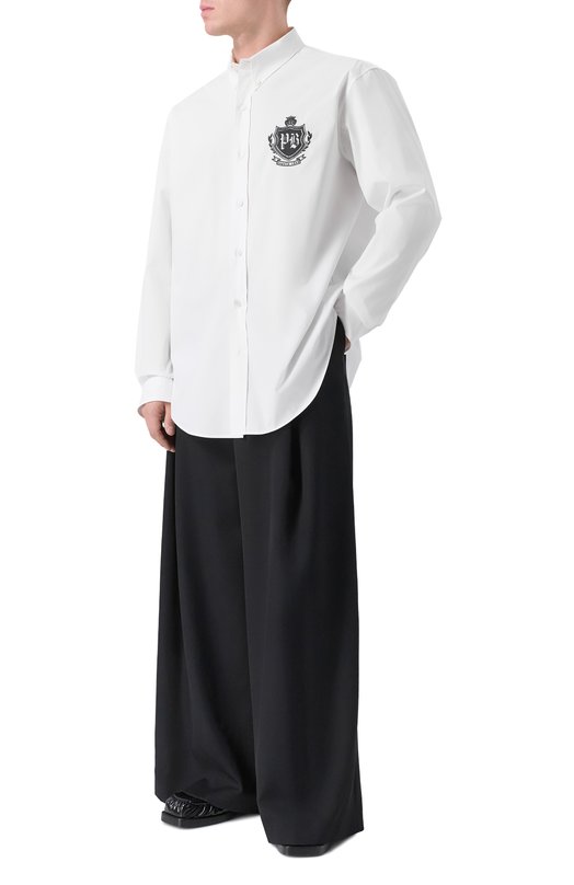 Шерстяные брюки Balmain FH0PQ355/WC09 Чёрный  FH0PQ355/WC09 Фото 2