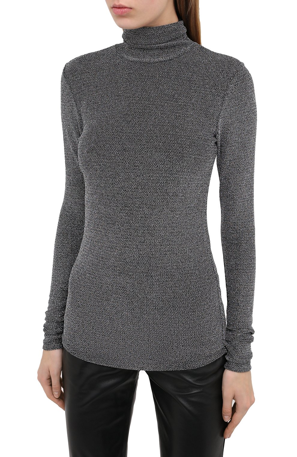Водолазка ISABEL MARANT серебряного цвета по цене 26800 руб., арт. TS0768-20A034I/W0YELA, фото 3 Водолазка ISABEL MARANT, арт. TS0768-20A034I/W0YELA, фото 3