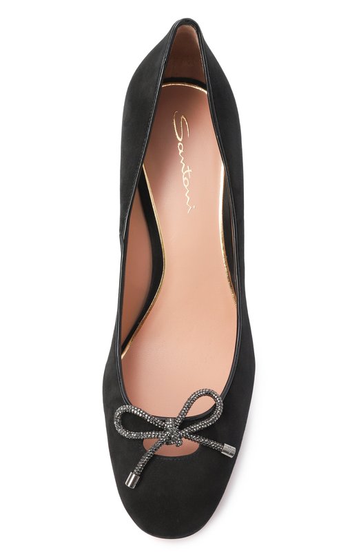 Замшевые туфли Santoni WDGG71860HI2NW0M Чёрный  WDGG71860HI2NW0M Фото 6